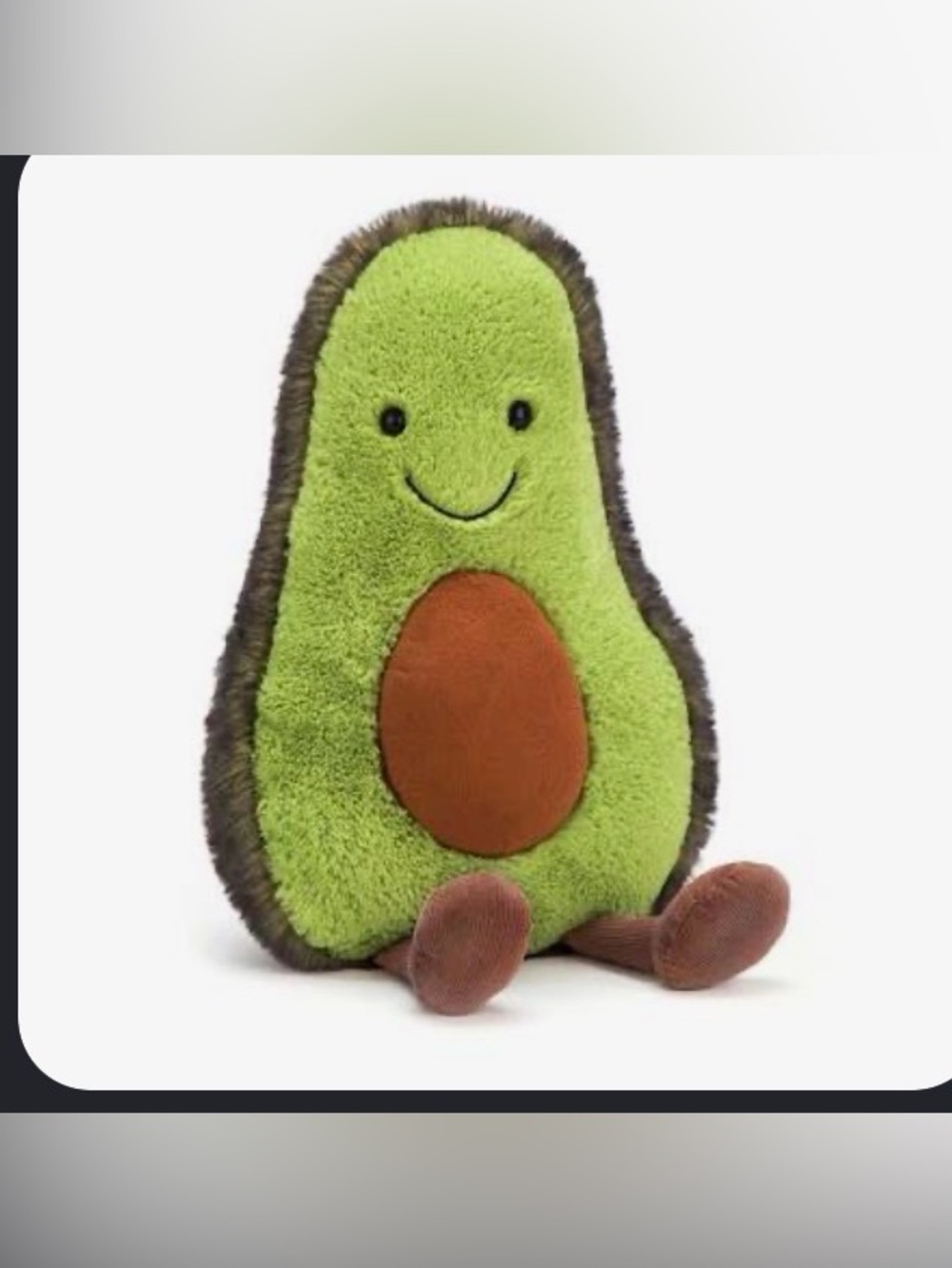 Jellycat Plush Avocado Stuffed Toy - Green/Brown